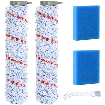 Сменная Щетка-Валик Для Беспроводного пылесоса Tineco Ifloor Wet Dry, 4 Упаковки Роликовых Щеток + 4 Пенопласта предварительной очистки