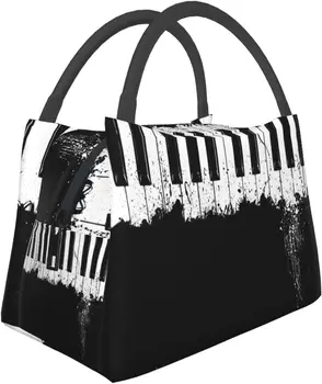 Сумка для ланча на пианино, Изолированная сумка-тоут, Складная Многоразовая Изолированная сумка для покупок, Офисная сумка для пикника, дорожная сумка