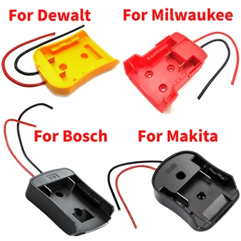 Новый Для Makita Bosch Milwaukee 18 В 14,4 В Крепление для Аккумулятора Док-Станция Разъем Питания С Проводами 14Awg Разъемы Адаптер Аксессуары Для инструментов