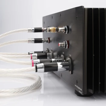 Audiocrast пара 7N OCC из чистой меди с посеребренным аудиокабелем hifi XLR Кабель со штекером XLR из углеродного волокна