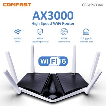 COMFAST AX3000 WIFI6 5 ГГц Сетчатый Wi-Fi Маршрутизатор MU-MIMO с Полным Гигабитным покрытием Wi-Fi 6 Антенн Сетевой Расширитель Усилитель для Дома