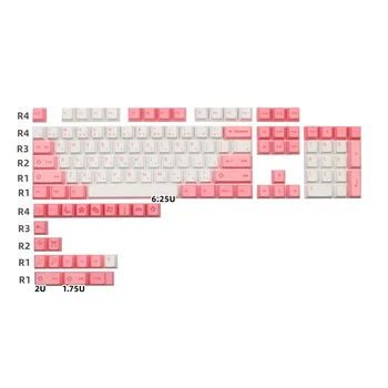 Blossoms Pink Keycap Японский 1.75 U 2U Shift Вишневый Профиль 125 Клавиш С Подкладкой из ПБТ-КРАСИТЕЛЯ Для Стандартной механической клавиатуры