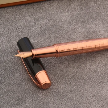 Металлическая авторучка X158 Розово-Золотистые Чернильные ручки EF F С Наконечником 0,5 мм, Ручка для деловых офисных школьных принадлежностей