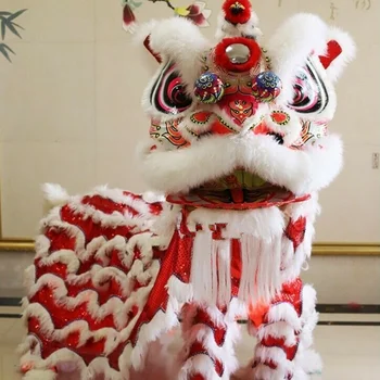 Традиционный костюм для танца льва для взрослых Китайское оборудование для танца льва Фошань Костюмы талисманов