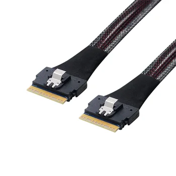Целевой кабель Jimier для SFF-8654 Slim SAS 50 см PCI-E Slim Line SAS 4.0 SFF-8654 8i 74pin Хост