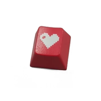 Механические Колпачки клавиатуры Аксессуары для клавиш Red Pixel Heart Square Game PBT Симпатичные Пользовательские Колпачки ESC с Вишневым профилем