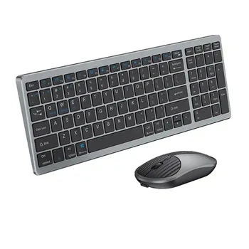 Портативная Bluetooth-клавиатура, комбинированная клавиатура BT с несколькими устройствами и мышь, перезаряжаемая беспроводная клавиатура, мышь для Windows macOS