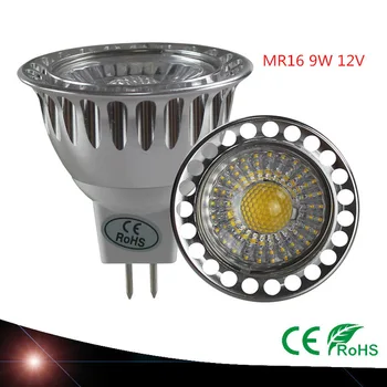 Новое поступление высококачественных светодиодных прожекторов MR16 9 Вт 12 В, потолочный светильник с регулируемой яркостью, светодиодная рождественская лампа холодного теплого белого цвета