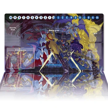 Digimon Playmat Omnimon Magnamon Royal Knights DTCG CCG Коврик Для Настольной Игры, Коврик Для Карточной Игры, Изготовленный На Заказ Коврик Для Мыши, Настольный Коврик, Бесплатная Сумка