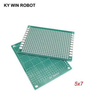 5шт 5x7 см 50x70 мм Односторонний прототип печатной платы Универсальная Печатная плата Protoboard Для Arduino